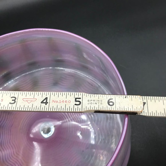 Vintage Benjamin Moore Hand Blown Iridescent Pink Bowl Dish Pilchuck Glass - Picture 6 of 11